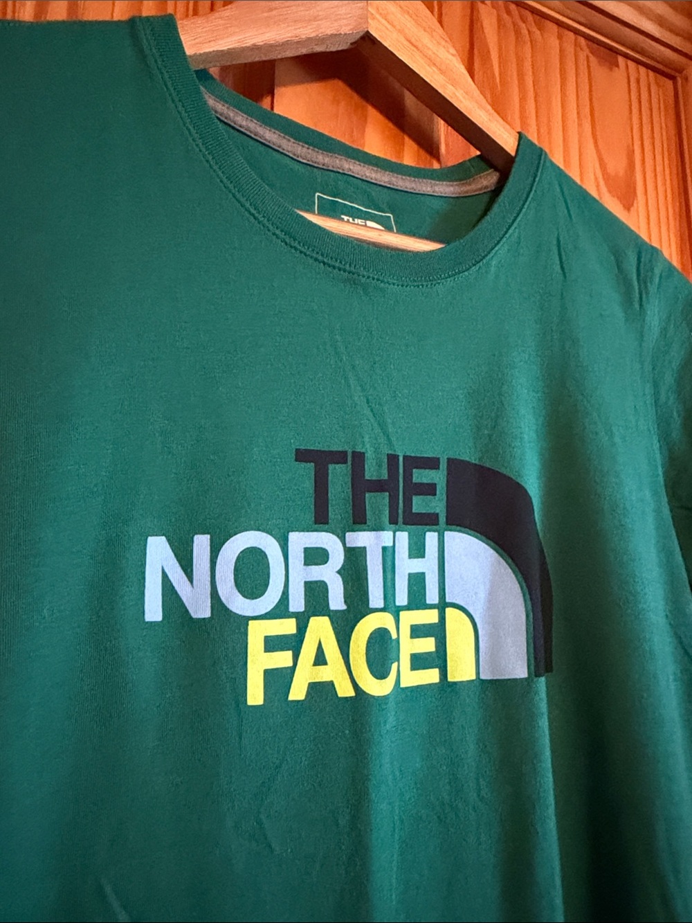 The North Face Women's Teal Logo Short Sleeve Tee - Picture 3 of 5